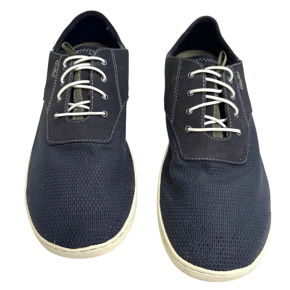 OluKai Nohea Moku Sneakers Men's 12 Black Mesh Lightweight Comfort Shoes EUC